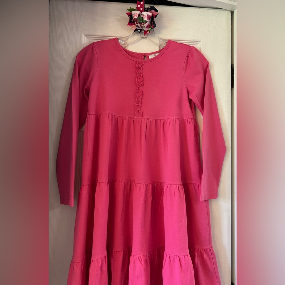 Hanna Andersson Pink Tiered Ruffled Sundress